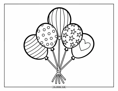 60+ Balloon Coloring Pages