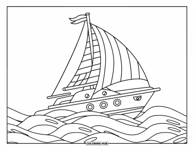 70+ Coloriages de bateaux pour enfants et adultes (Gratuits)