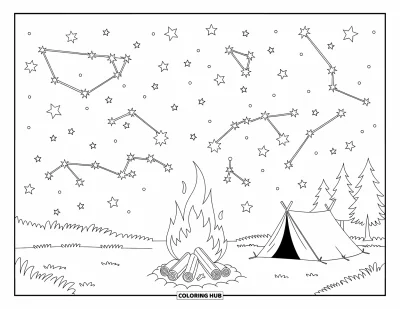 105+ Coloriages de feux de camp pour enfants et adultes (Gratuits)