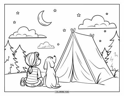 115+ Camping Coloring Pages