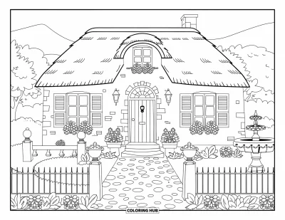 125+ Coloriages de chalet pour enfants et adultes (Gratuits)