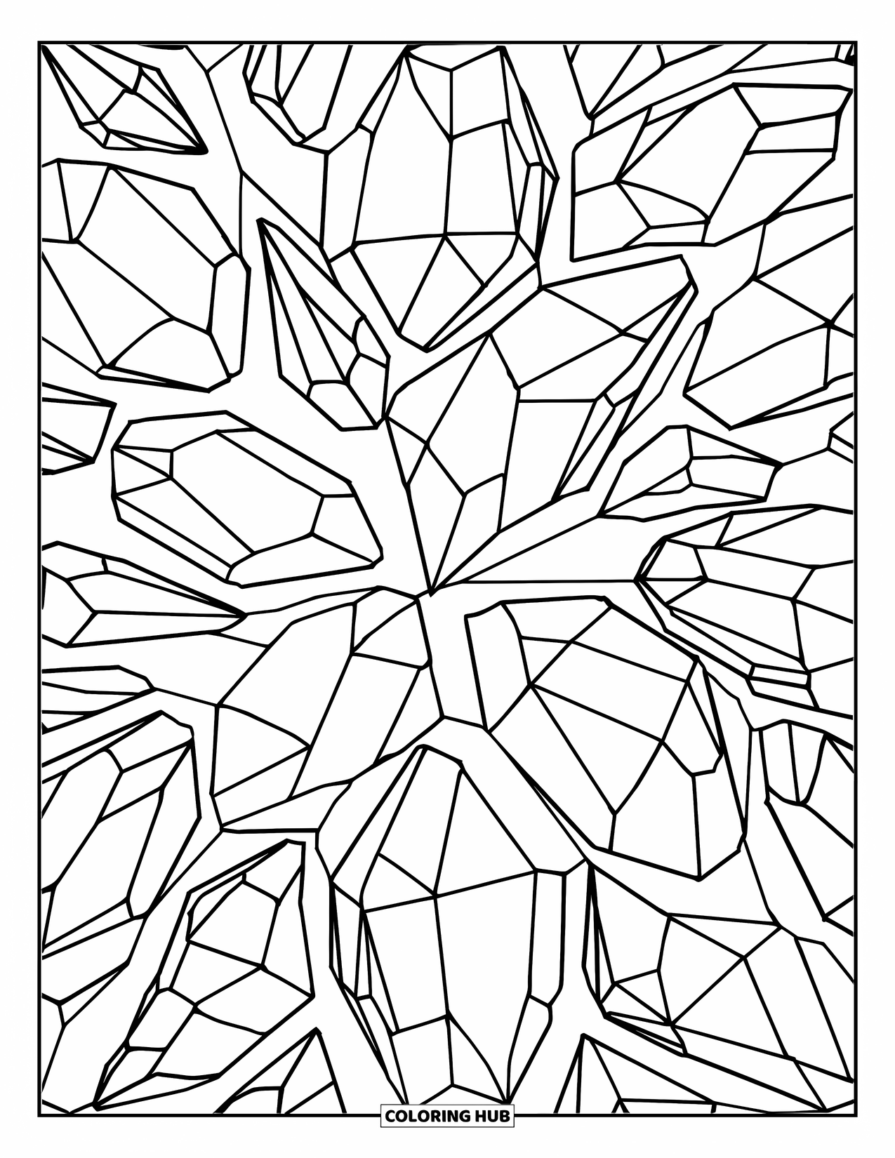 105 Crystal Coloring Pages For Kids Adults Free 