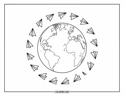 75+ Earth Coloring Pages