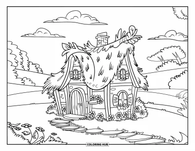 120+ Dibujos de casas de hadas para colorear para niños y adultos (Gratis)