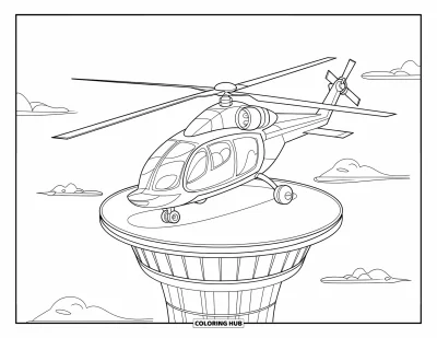 85+ Helicopter Coloring Pages