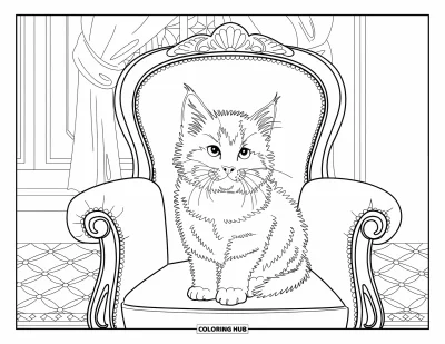 120+ Kitten Coloring Pages