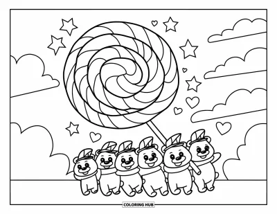 75+ Coloriages de sucettes pour enfants et adultes (Gratuits)