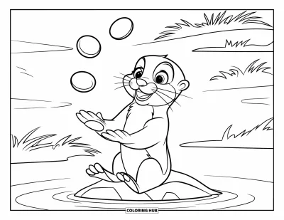 65+ Coloriages de loutres pour enfants et adultes (Gratuits)
