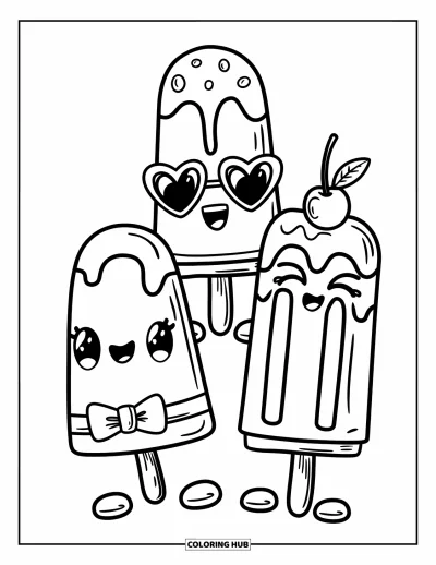 Coloriage de glace à l'eau pour adultes : Une tour de glaces à l'eau aimant s'amuser avec des lunettes de soleil en forme de cœur, un nœud papillon et beaucoup de rires