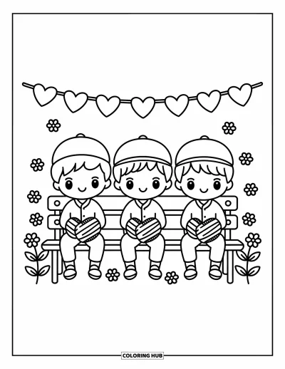 Coloriage de baseball pour adultes : Une lanceuse en plein geste avec des bulles et des étincelles se tient devant un tableau d’affichage étoilé
