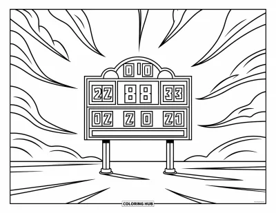 Coloriage de baseball pour enfants : Gros plan d’un manche de batte avec des motifs arrondis et des touches ludiques