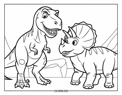 195+ Dinosaur Coloring Pages