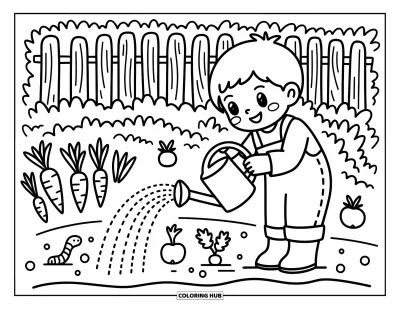 135+ Dibujos de granja para colorear