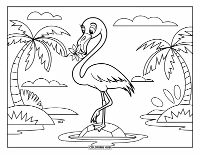 210+ Flamingo Coloring Pages