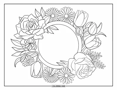 180+ Dibujos de flores para colorear