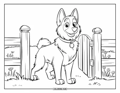 110+ Coloriages de berger allemand pour enfants et adultes (Gratuits)