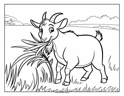 115+ Coloriages de chèvres pour enfants et adultes (Gratuits)
