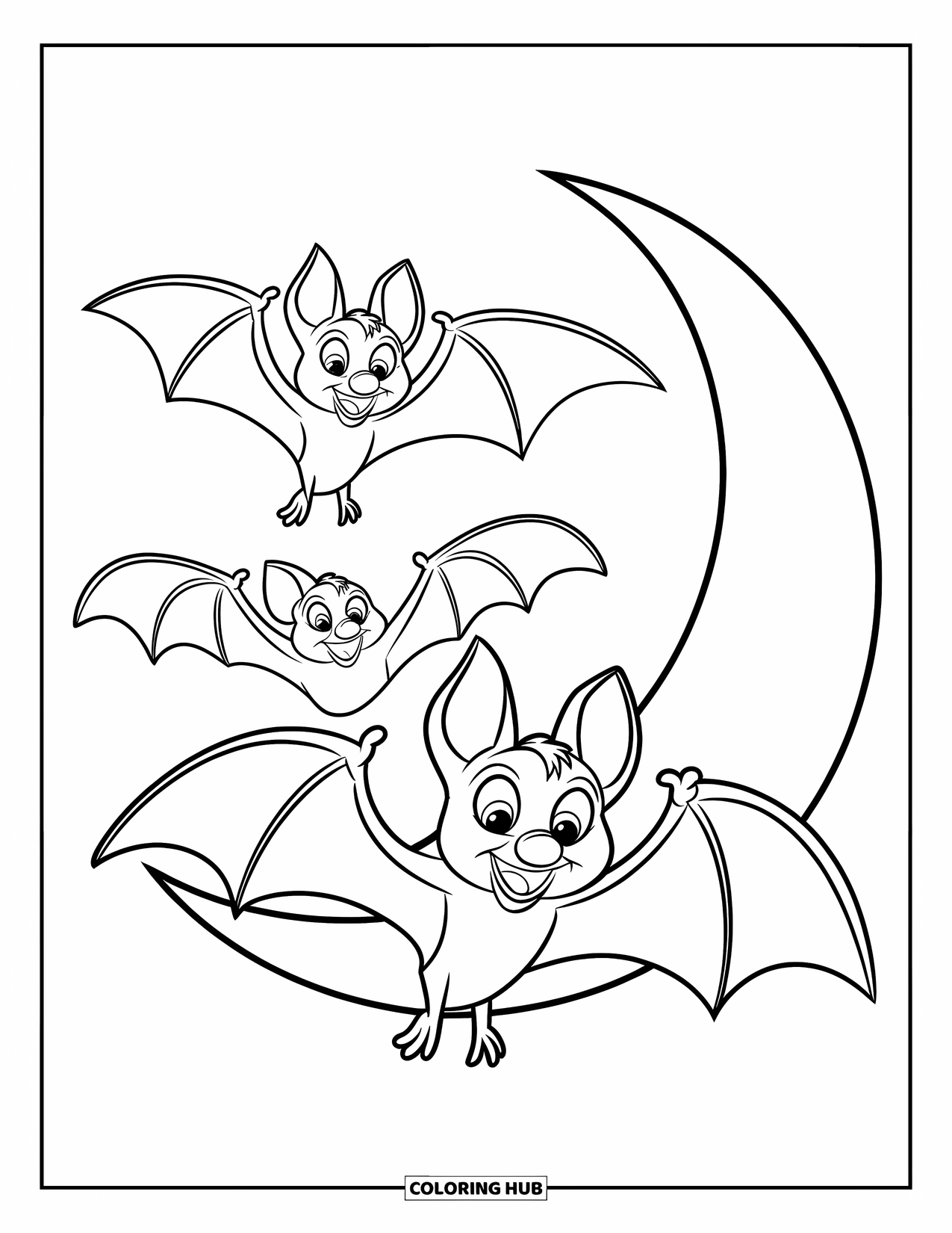 Desenho de Halloween para colorir para crianças: Um campo de abóboras com pés de milho balançando por perto se estende pelo campo aberto