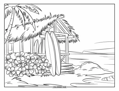 115+ Hawaiianische Ausmalbilder für Kinder und Erwachsene (Kostenlos)