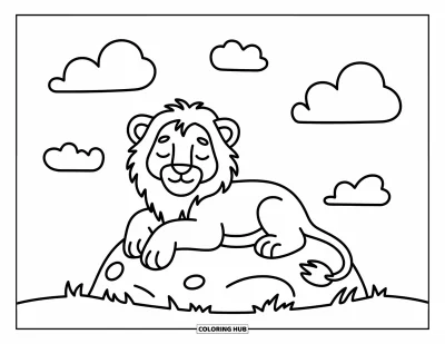 190+ Desenhos de leões para colorir para crianças e adultos (Grátis)