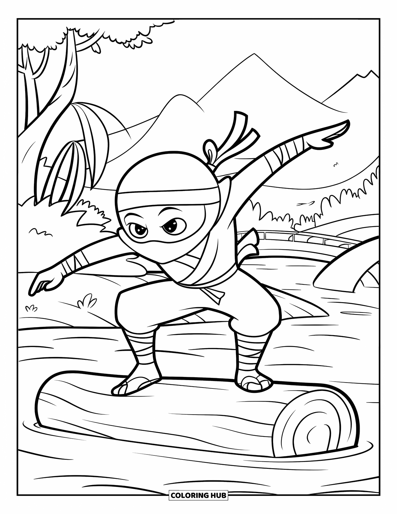 Ninja Cameraman Coloring Page Ninja Cameraman Coloring Page