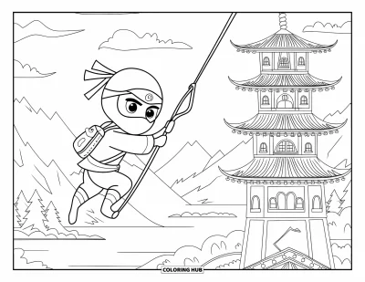 85+ Coloriages de ninjas pour enfants et adultes (Gratuits)