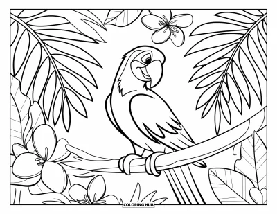 120+ Parrot Coloring Pages