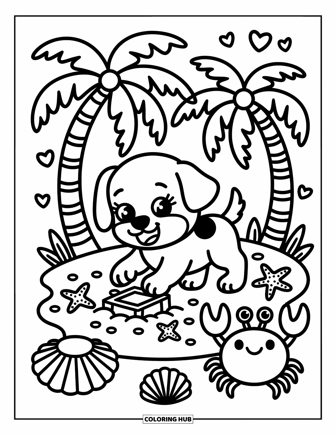 Pirate Coloring Page for Adults: A pirate octopus with a sword plays with starfish by an old anchor