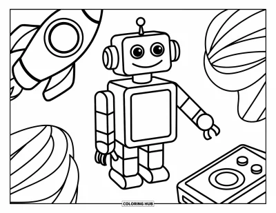 215+ Dibujos de robots para colorear
