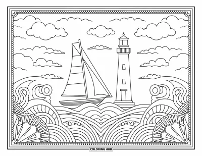 Disegno d'estate da colorare per adulti: Delicati petali di girasole e margherita si aprono in uno splendido mandala con motivi artistici