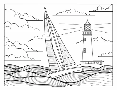 Disegno d'estate da colorare per adulti: Un cortile mediterraneo nascosto con fontana in pietra, rampicanti verdi e un grazioso tavolino da caffè