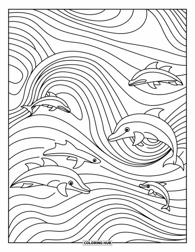 Disegno d'estate da colorare per adulti: Un’elegante composizione di mojito, piña colada, fette di agrumi e piccoli ombrellini in un motivo divertente