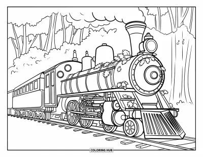 110+ Train Coloring Pages