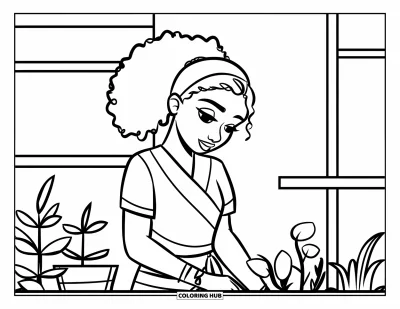 90+ Dibujos de chicas negras para colorear para niños y adultos (Gratis)