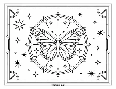 105+ Butterfly Mandala Coloring Pages