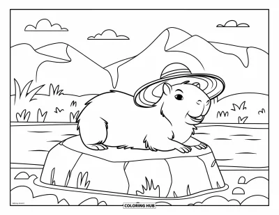 100+ Coloriages de capybaras pour enfants et adultes (Gratuits)