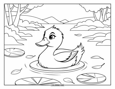 100+ Enten-Ausmalbilder