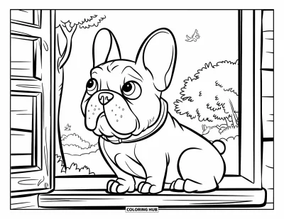 85+ Coloriages de bouledogue français pour enfants et adultes (Gratuits)