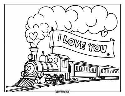 100+ I Love You Coloring Pages