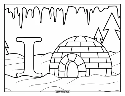 75+ Coloriages de la lettre I