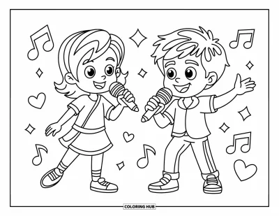 170+ Musik-Ausmalbilder für Kinder und Erwachsene (Kostenlos)