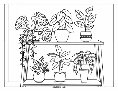 110+ Dibujos de plantas para colorear