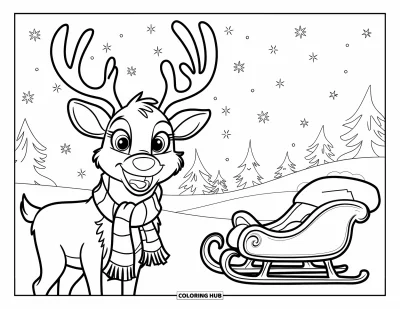 120+ Coloriages de rennes pour enfants et adultes (Gratuits)
