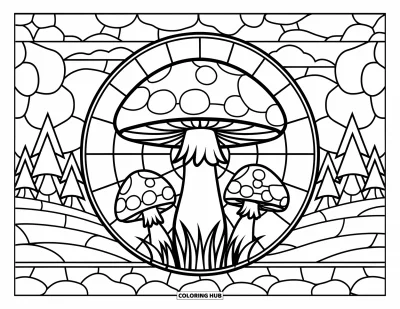 155+ Stained Glass Coloring Pages