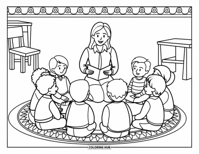 150+ Teacher Coloring Pages