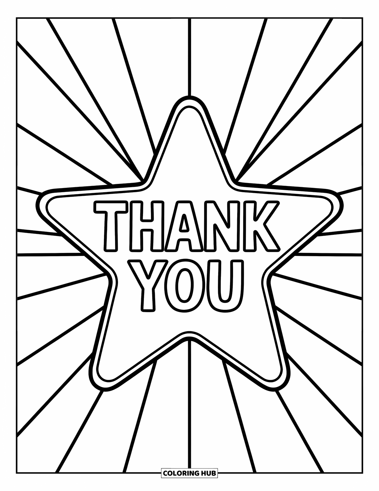 Thank You Coloring Page For Kids Free Printable