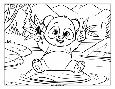 100+ Målarbilder med baby-pandor för barn och vuxna (Gratis)