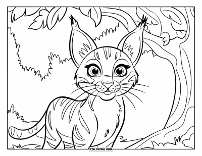 90+ Coloriages de lynx roux pour enfants et adultes (Gratuits)