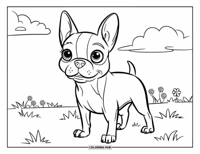 70+ Coloriages de Boston Terrier pour enfants et adultes (Gratuits)