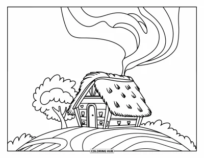 120+ Coloriages de chalets rustiques pour enfants et adultes (Gratuits)